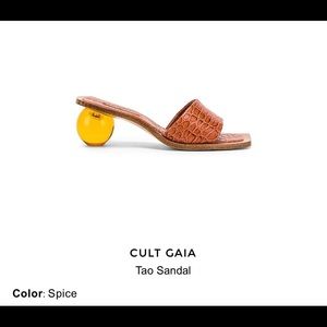Cult Gaia Croc Tao Sandals in Spice sz 37